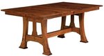Amish Handcrafted Solid Wood Jackson Trestle Dining Table