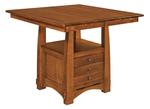 Colebrook Mission Dining Table with Storage Cabinet