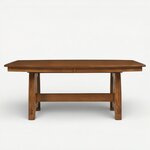 Amish Solid Wood Croghan Mission Trestle Dining Table