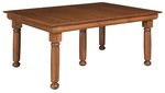 Amish Solid Wood Irving Turned Leg Dining Table