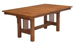 Amish Handcrafted Solid Wood Classic Mission Trestle Dining Table