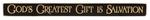 American Made God's Greatest Gift Is Salvation Inspirational Print