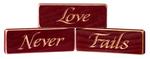 Rustic Wood Sign Love Never Fails