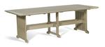 Amish Leisure Lawns Outdoor Poly 8 Foot Mission Dining Trestle Table