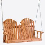 Amish Cedar Wood Adirondack Porch Swing