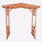 Amish Cedar Arbor with Roof and Optional Swing
