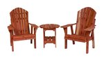 Cedar Wood Adirondack Chair Settee Set