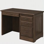 Amish Handcrafted Tuscan 47" Small Single Pedestal Desk