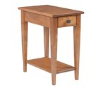 Amish Woodland Shaker Small End Table with Shelf and Drawer