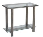 Hilton Contemporary Sofa Table with Glass Top