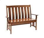 Amish Croghan Mission Bench with Inlays