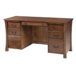 Amish Cedar Creek Credenza Desk with Optional Hutch Top