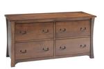 Amish Cedar Creek  File Credenza with Optional Hutch Top