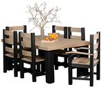 LuxCraft 4' x 6' Contemporary Poly Outdoor Dining Set