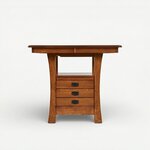 Amish Handcrafted Solid Wood Mission Kitchen Cabinet Dining Table