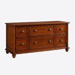 Amish Savile Solid Wood Credenza with File Cabinet and Optional Hutch Top shown in Quartersawn White Oak with Asbury Brown Stain