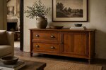 Amish Savile Solid Wood Credenza with File Cabinet