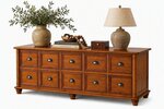 Amish Savile Solid Wood 10-Drawer Credenza Cabinet