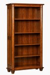 Amish Savile Solid Wood Custom Bookcase shown in Quartersawn White Oak with Asbury Brown Stain