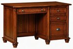 Amish Savile Solid Wood 52" Desk with Drawers and Optional Hutch Top
