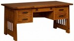 Amish Meridian Pedestal Writing Desk