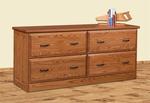 Four Drawer Double Lateral File Credenza