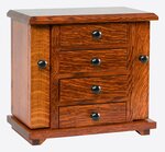 Amish Handcrafted Large Jewelry Box with Drawers