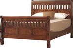 Country Slat Panel Sleigh Bed