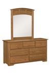 Amish Shaker 63" Dresser with Optional Mirror