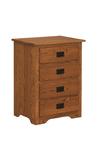 Mission Nightstand with Four Drawers