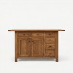 Northwood Mission 48" Solid Wood Kitchen Island With Six Drawers