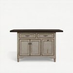 Amish Jamesport 48" Solid Wood Three Door Kitchen Island