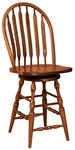 Amish Bent Paddle Windsor Counter and Bar Stool with Swivel