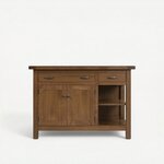 Amish Solid Wood Customizable Mission 48" Kitchen Island