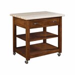 Amish Customizable 33" Open Shelf Kitchen Island