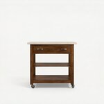 Amish Customizable 33" Open Shelf Kitchen Island