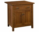 Amish Solid Wood Customizable Mission 33 Kitchen Island with Two Doors