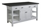 Amish Solid Wood Customizable Mission 62" Kitchen Island