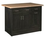Amish Solid Wood Customizable Mission 48 Freestanding Kitchen Island