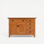 Amish Customizable Mission 48" Freestanding Kitchen Island - 2-Doors and Drawers