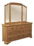 Empire 70" Dresser with Drawers and Optional Mirror