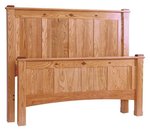 Amish Solid Wood Devonport Mission Panel Bed with Standard Footboard