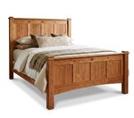 Amish Solid Wood Devonport Mission Panel Bed with Standard Footboard