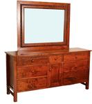 Amish Cabin Creek 7-drawer dresser with optional mirror