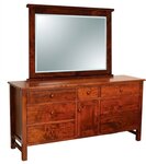 Amish Homestead Creek 7-Drawer Dresser with Optional Mirror