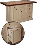 Amish Jefferson City Kitchen Island with Five Drawers From