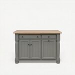 Amish Solid Wood Coriander Country 49" Turned Leg Kitchen Island