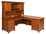 Oakwood L Desk with Optional Hutch