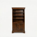 Amish Wilcox Bookcase with Cabinet Base