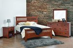 Oak Wood Siesta Mission Bedroom Three Piece Set